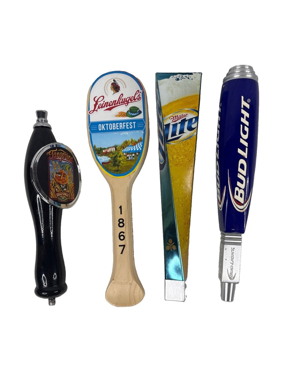 Leinenkugel Oktoberfest Bud Light Miller Lite Lost Coast Tangerine Tap Handles